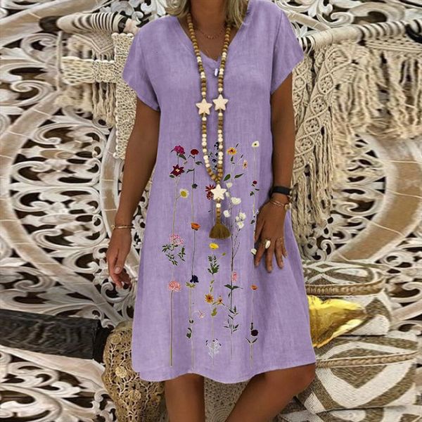 summer fashion plus size women dress embroidered short sleeves v neck casual mujer, Black;gray
summer fashion plus size women dress embroidered short sleeves v neck casual mujer, Black;gray