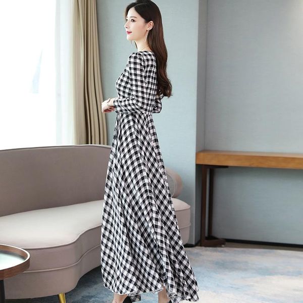casual dresses women dress ladies long sleeve fashion cocktail plaid retro party checked a line, Black;gray
casual dresses women dress ladies long sleeve fashion cocktail plaid retro party checked a line, Black;gray