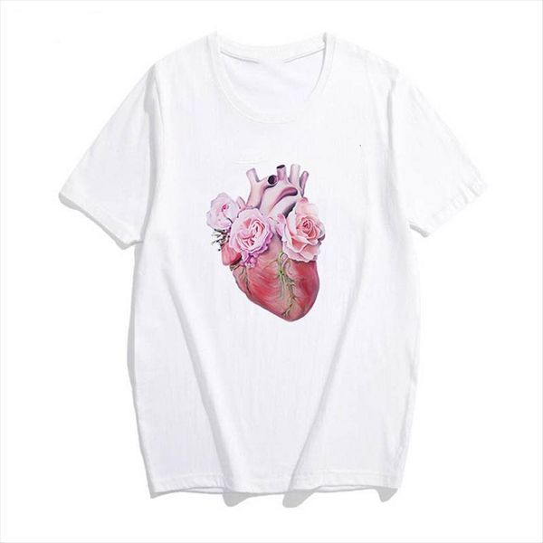 heart lung flower art women womenstees camisa mujer printed ulzzang harajuku, White
heart lung flower art women womenstees camisa mujer printed ulzzang harajuku, White