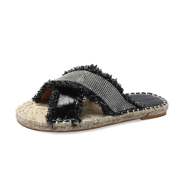 slippers woman 2021 summer women's crystal decoration flat with casual ladies beach shoes, Black
slippers woman 2021 summer women's crystal decoration flat with casual ladies beach shoes, Black