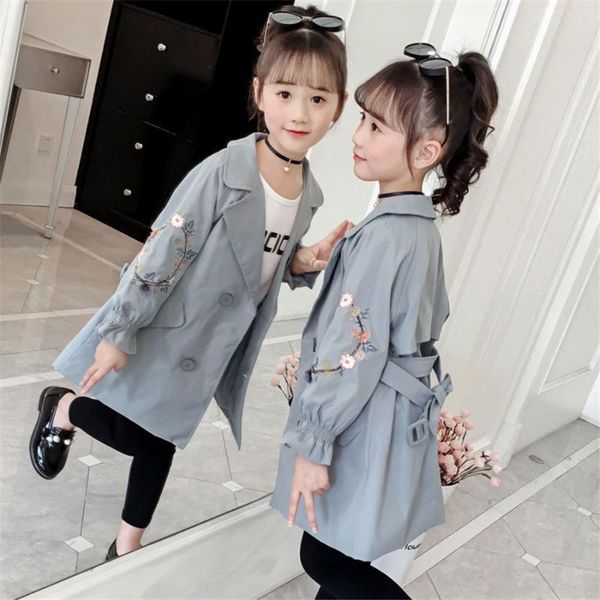 coat fashion solid jacket for girls windbreaker spring autumn children outerwear teenager kids clothes, Blue;gray 
coat fashion solid jacket for girls windbreaker spring autumn children outerwear teenager kids clothes, Blue;gray