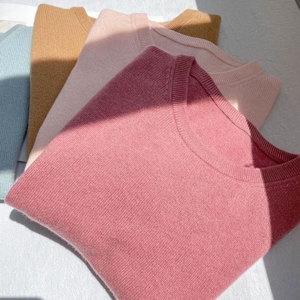 women's knits & tees 2021 early autumn cashmere sweater thin soft skin candy color round neck straight short sleeve, White
women's knits & tees 2021 early autumn cashmere sweater thin soft skin candy color round neck straight short sleeve, White