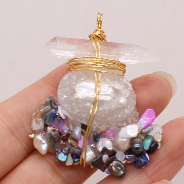 charms natural stone pendant irregular crystal bud winding gold wire pearl charm for jewelry making diy necklaces earring accessories, Bronze;silver
charms natural stone pendant irregular crystal bud winding gold wire pearl charm for jewelry making diy necklaces earring accessories, Bronze;silver