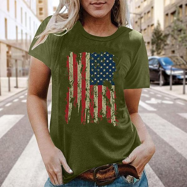 women's t-shirt fashion casual printing independence day o-neck loose short sleeve pullover female clothing, White
women's t-shirt fashion casual printing independence day o-neck loose short sleeve pullover female clothing, White