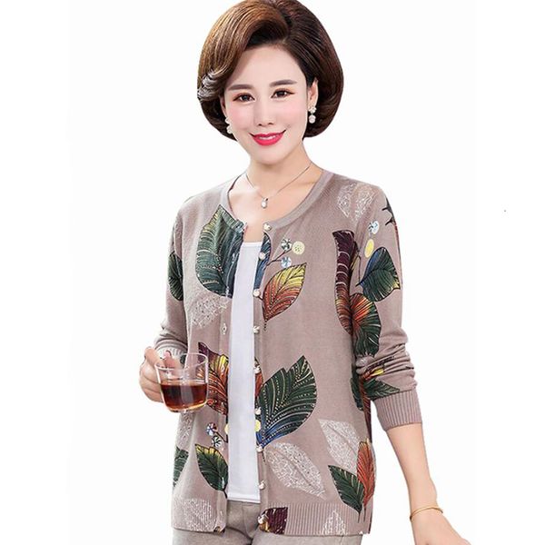 sweaters spring autumn short female cardigan middle-aged women long sleeve print thin knitted sweater coat casual knit cardigans, White;black
sweaters spring autumn short female cardigan middle-aged women long sleeve print thin knitted sweater coat casual knit cardigans, White;black