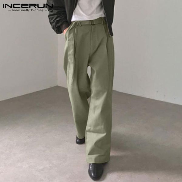 men's pants men stylish long loose buttons male high waist trouser fashion casual style leg pant with belt s-5xl 2021 incerun, Black
men's pants men stylish long loose buttons male high waist trouser fashion casual style leg pant with belt s-5xl 2021 incerun, Black