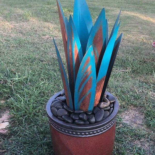 rustic blue tequila sculpture agave metal art diy garden decor yard home 13.8" drop decorations
rustic blue tequila sculpture agave metal art diy garden decor yard home 13.8" drop decorations