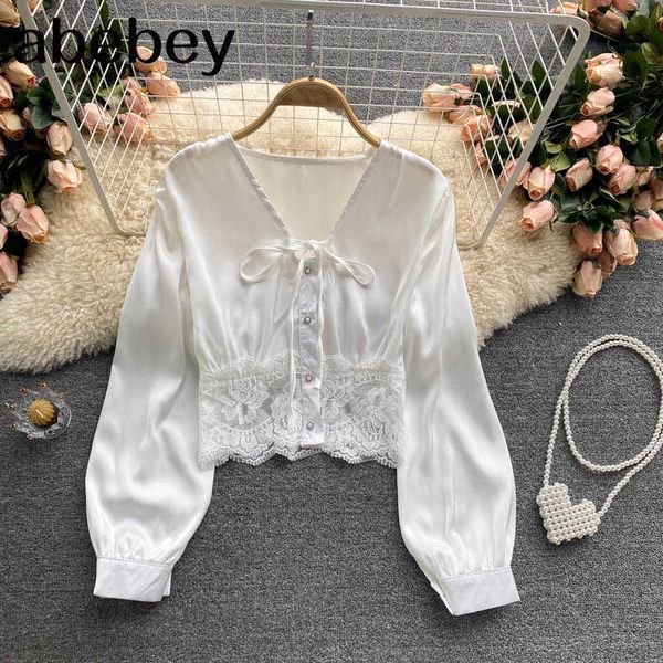 women design korean blouse sweet v neck solid casual summer chic fashion streetwear short blouses 210715, White
women design korean blouse sweet v neck solid casual summer chic fashion streetwear short blouses 210715, White