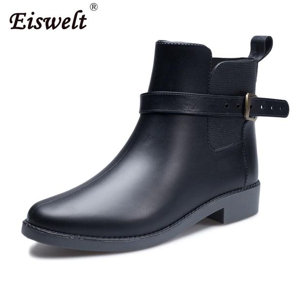 boots eiswelt women fashion elastic female solid causal rain boot buckle ladies rubber low heel shoes, Black
boots eiswelt women fashion elastic female solid causal rain boot buckle ladies rubber low heel shoes, Black
