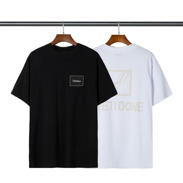 men's t-shirts 2021 summer we11done short-sleeved men women loose casual heavy fabric spot welldone t-shirt, White;black
men's t-shirts 2021 summer we11done short-sleeved men women loose casual heavy fabric spot welldone t-shirt, White;black
