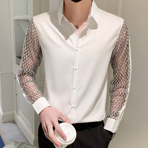 men's casual shirts long sleeved shirt, street clothes, sexy, casual, nightclub, social party, evening , stage singer, 2021, White;black
men's casual shirts long sleeved shirt, street clothes, sexy, casual, nightclub, social party, evening , stage singer, 2021, White;black