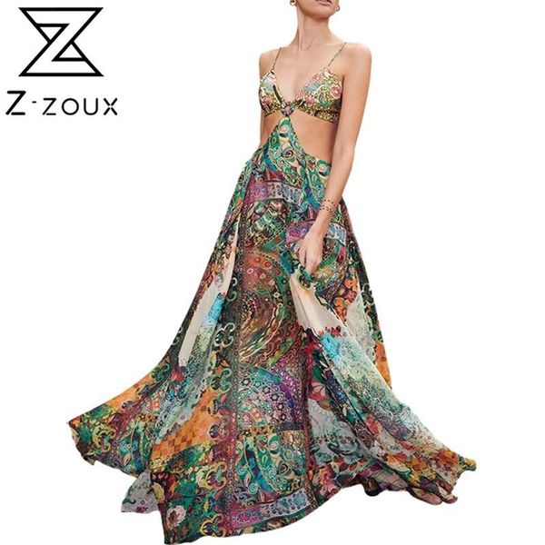 women dress printed spaghetti strap es deep v neck hollow out large hem maxi plus size party es 210513, Black;gray
women dress printed spaghetti strap es deep v neck hollow out large hem maxi plus size party es 210513, Black;gray