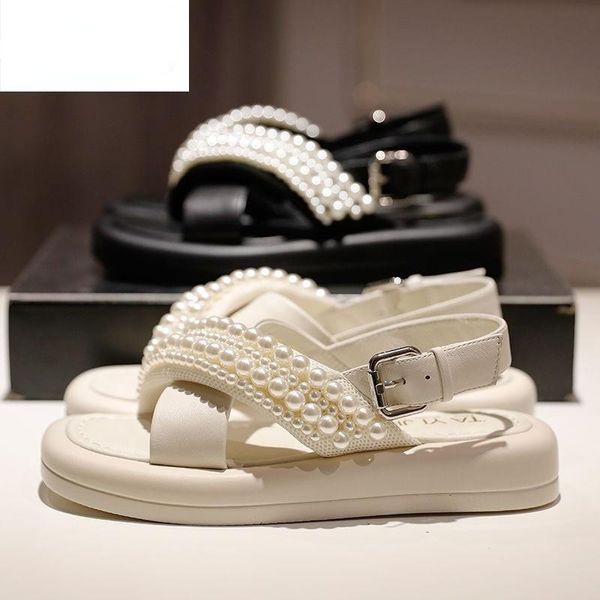 sandals platform women's shoes summer leather female sports joker beaded flats for rome, Black
sandals platform women's shoes summer leather female sports joker beaded flats for rome, Black