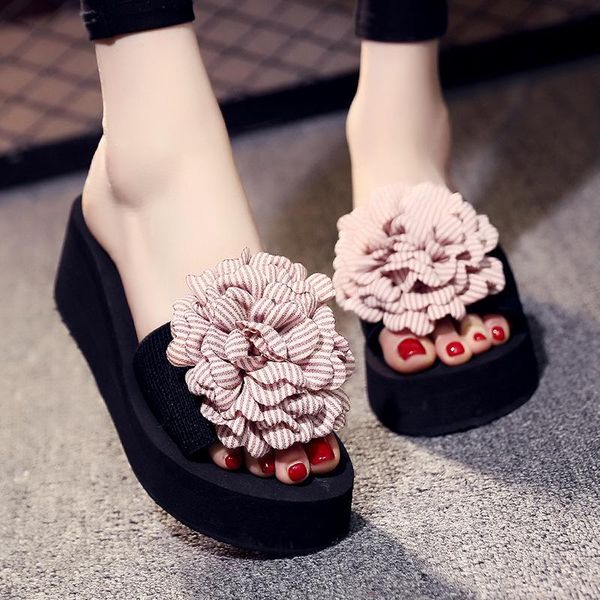 idle slippers female summer korean edition one-word beach shoes thick soled wedge heel non-slip outside wearing, Black
idle slippers female summer korean edition one-word beach shoes thick soled wedge heel non-slip outside wearing, Black