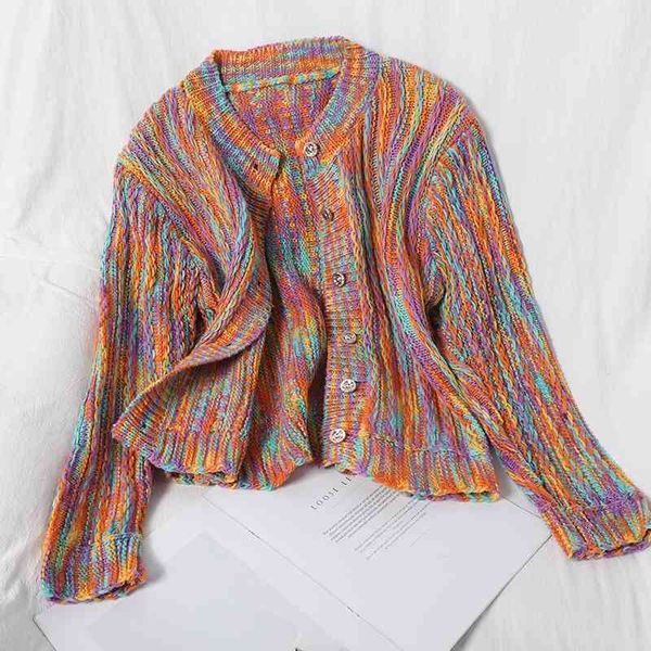 korean single breasted short sweater long sleeve slim streetwar crop knitted ladies patchwork color cardigan 210602, White
korean single breasted short sweater long sleeve slim streetwar crop knitted ladies patchwork color cardigan 210602, White