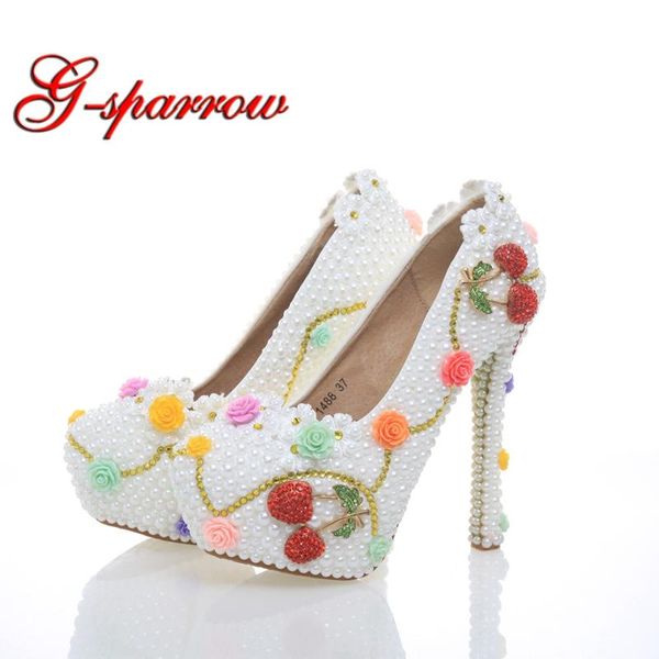 beautiful white pearl wedding shoes with cherry bride dress formal high heels cinderella event prom pumps, Black
beautiful white pearl wedding shoes with cherry bride dress formal high heels cinderella event prom pumps, Black