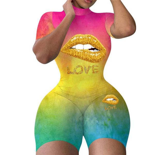 tie dyeing print lips women jumpsuit turtleneck bodycon summer short sleeve shorts pants, Black;white
tie dyeing print lips women jumpsuit turtleneck bodycon summer short sleeve shorts pants, Black;white