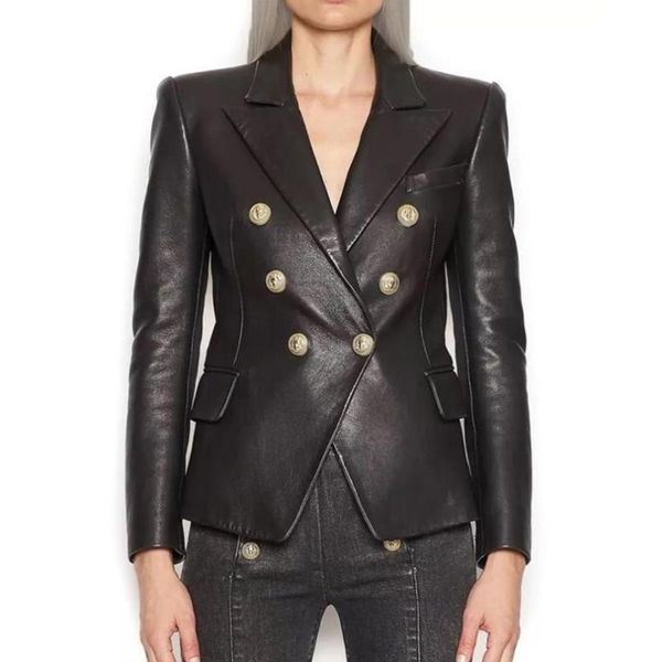 women's suits & blazers est fall winter designer blazer jacket patchwork women black buttons faux leather outer coat, White;black
women's suits & blazers est fall winter designer blazer jacket patchwork women black buttons faux leather outer coat, White;black