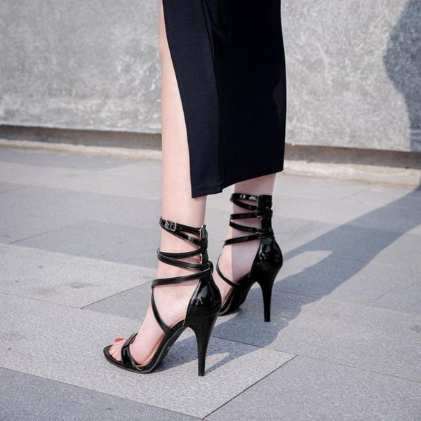 ochanmeb 10cm stiletto heels sandals women narrow band cross strap ankle buckle black white silver party size 44 45
ochanmeb 10cm stiletto heels sandals women narrow band cross strap ankle buckle black white silver party size 44 45