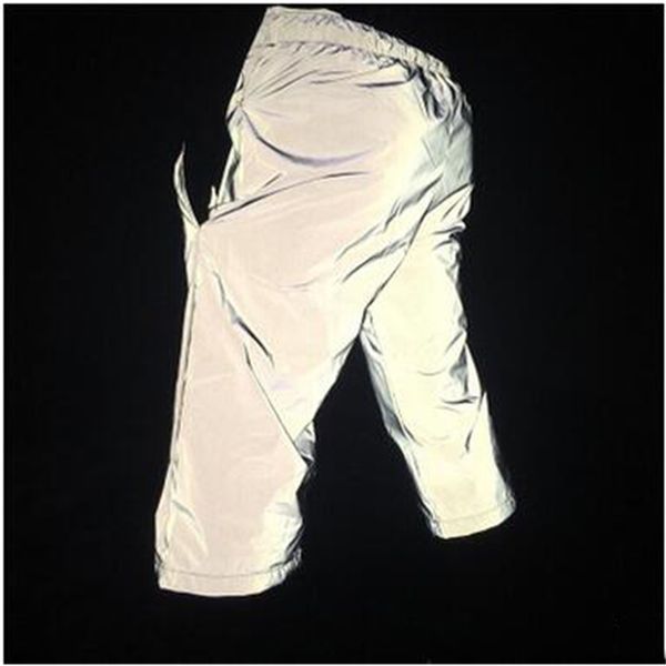 fashion all reflective knee length harajuku men's drawstring cool sport without street dance casual shorts active pants, White;black
fashion all reflective knee length harajuku men's drawstring cool sport without street dance casual shorts active pants, White;black