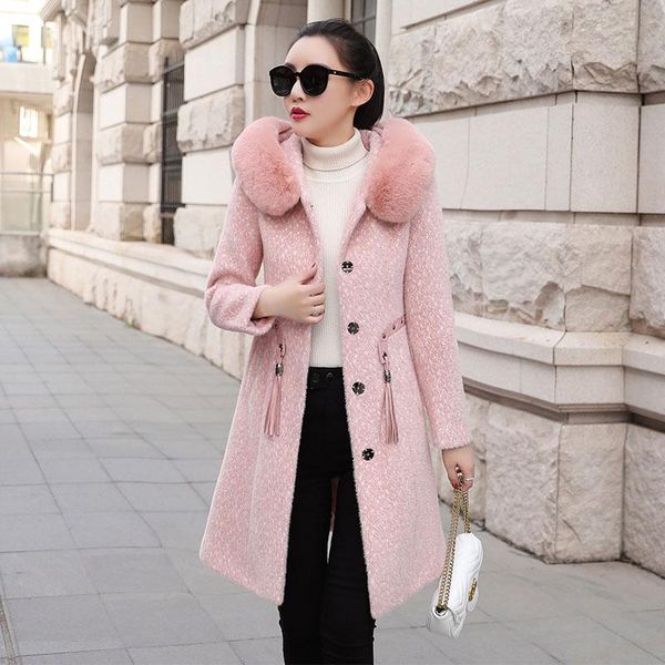 women's wool & blends woolen coat female jacket winter women clothes lmitation mink velvet thicken warm gold outwear plus size r883, Black
women's wool & blends woolen coat female jacket winter women clothes lmitation mink velvet thicken warm gold outwear plus size r883, Black