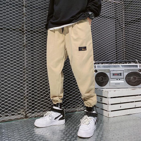 men's pants casual mens fashion streetwear hip hop elastic waist solid cargo trousers minimalist style jogging loose sweatpants male, Black
men's pants casual mens fashion streetwear hip hop elastic waist solid cargo trousers minimalist style jogging loose sweatpants male, Black