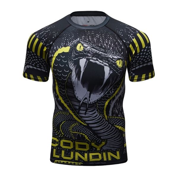man short sleeve sport shirt men quick dry mma t shirts compression tights 3d prints tee gyms bodybuilding rashgard 210706, White;black
man short sleeve sport shirt men quick dry mma t shirts compression tights 3d prints tee gyms bodybuilding rashgard 210706, White;black