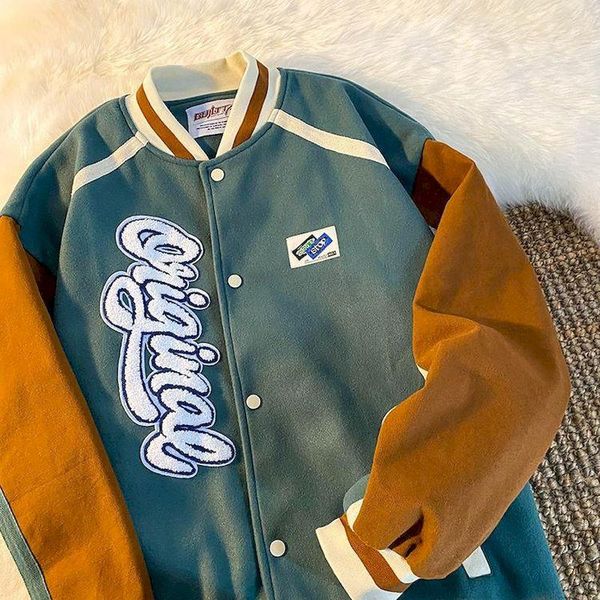 men's jackets baseball uniform jacket women fall 2021 loose bf contrast color retro casual men and fashion no, Black;brown
men's jackets baseball uniform jacket women fall 2021 loose bf contrast color retro casual men and fashion no, Black;brown
