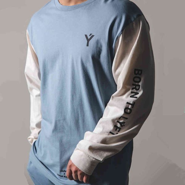 men's t-shirts autumn casual long sleeve t-shirt men gym fitness workout loose cotton tees male fashion patchwork sport training cloth, White;black
men's t-shirts autumn casual long sleeve t-shirt men gym fitness workout loose cotton tees male fashion patchwork sport training cloth, White;black