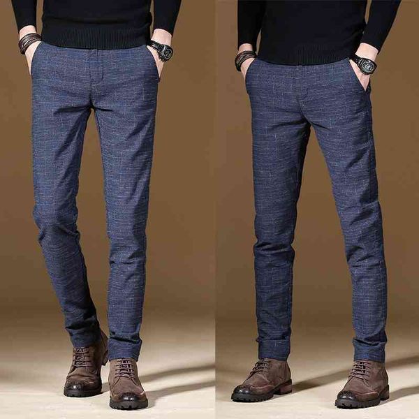 new check casual men's autumn and winter business korean fashion slim pants, Black
new check casual men's autumn and winter business korean fashion slim pants, Black