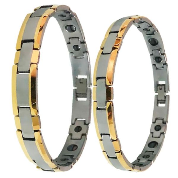 link, chain couple's heavy tungsten steel gold plated wrist bracelets men's health care germnium therapy magnetic bangles women je, Black
link, chain couple's heavy tungsten steel gold plated wrist bracelets men's health care germnium therapy magnetic bangles women je, Black