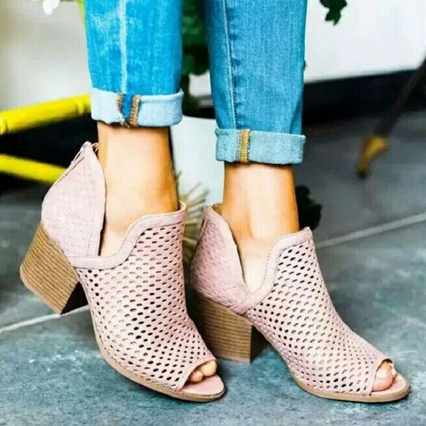 style large size 43 fish mouth mesh sandals for women's summer chunky heel high back zipper, Black
style large size 43 fish mouth mesh sandals for women's summer chunky heel high back zipper, Black