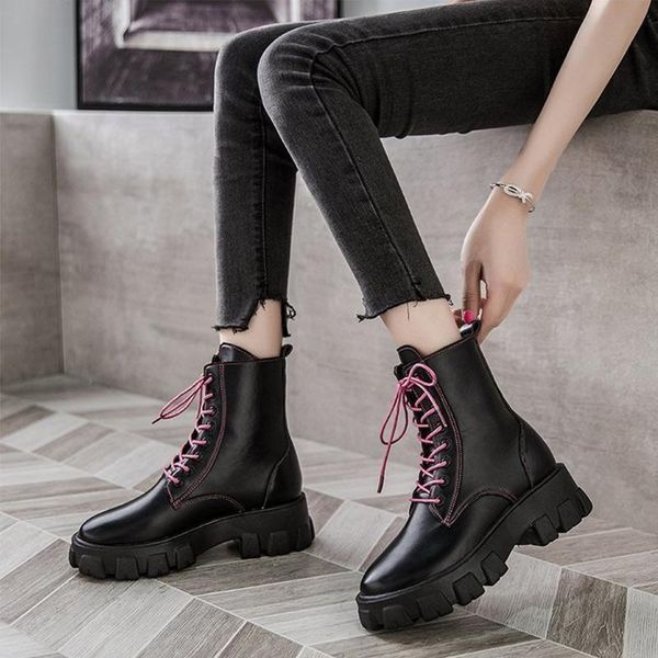 boots paltform pu leather fashion motorcycle female women mid calf ladies shoes lace up casual cone heels woman footwear, Black
boots paltform pu leather fashion motorcycle female women mid calf ladies shoes lace up casual cone heels woman footwear, Black