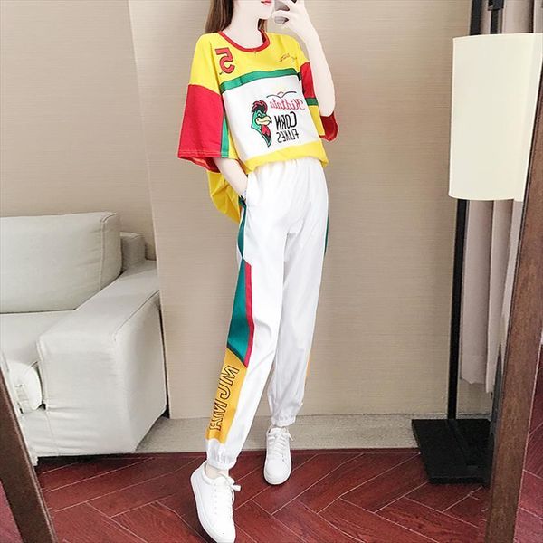 sports suit fashion summer loose womens tracksuits streetwear two piece set casual wear women sweat and blouses, Gray
sports suit fashion summer loose womens tracksuits streetwear two piece set casual wear women sweat and blouses, Gray