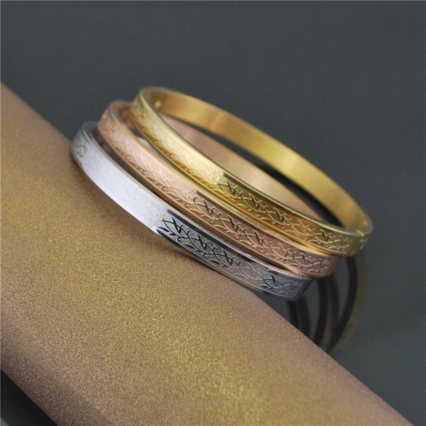 bangle china ethnic 6mm flower pattern bracelets for women gold color stainless steel men bangles jewelry birthday gift drop, Black
bangle china ethnic 6mm flower pattern bracelets for women gold color stainless steel men bangles jewelry birthday gift drop, Black