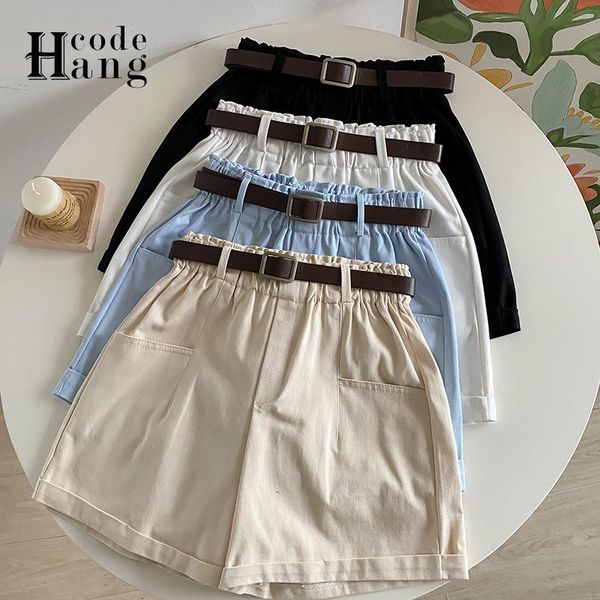 women's shorts hangcode women summer casual all match pockets cargo short pants with belt female loose wide leg streetwear, White;black
women's shorts hangcode women summer casual all match pockets cargo short pants with belt female loose wide leg streetwear, White;black