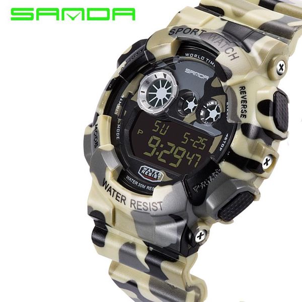 trendy sanda men camouflage military style multi-functional waterproof sports watch s resistant wristwatches, Slivery;brown
trendy sanda men camouflage military style multi-functional waterproof sports watch s resistant wristwatches, Slivery;brown