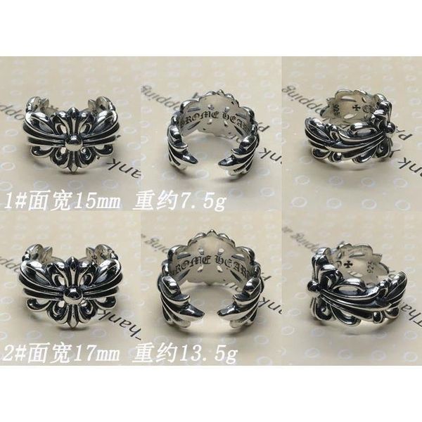 luxury party favor chrome/hearts rings sterling silver 925 crow heart cross r flower open ring men's thai silver trendsetter na
luxury party favor chrome/hearts rings sterling silver 925 crow heart cross r flower open ring men's thai silver trendsetter na