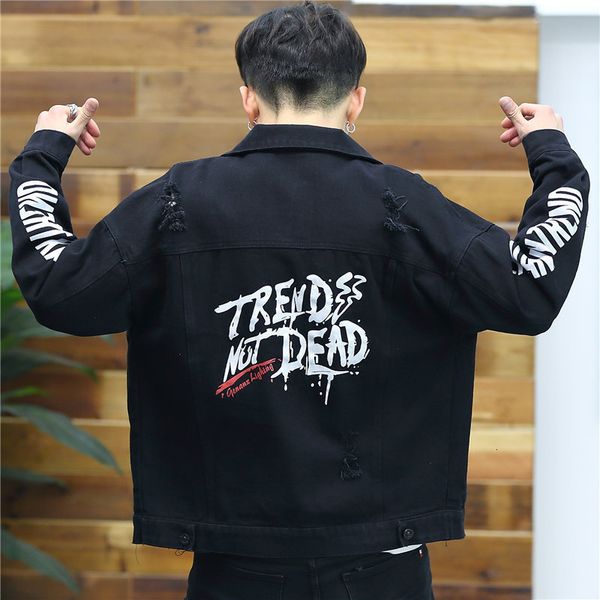 men's jackets spring autumn printed coat thin student casual denim jacket youth handsome teenager black/red ripped hole clothes s9, Black;brown
men's jackets spring autumn printed coat thin student casual denim jacket youth handsome teenager black/red ripped hole clothes s9, Black;brown
