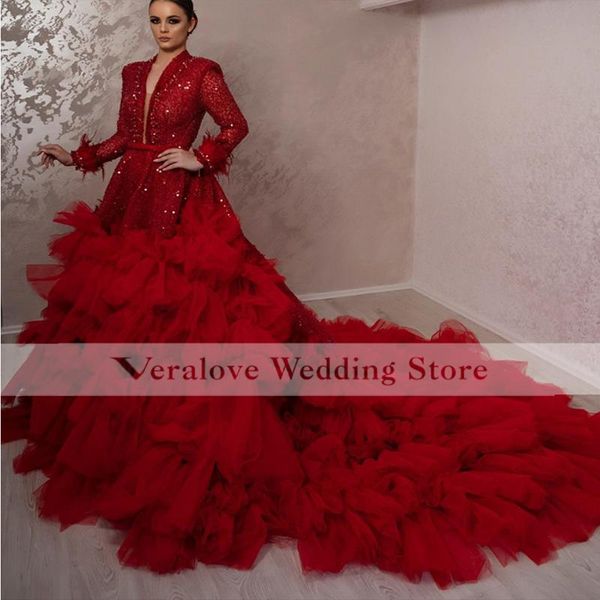 party dresses robe de soirée femme long sleeves mermaid prom dress 2021 v neck sequins ruffles tulle gala celebrity gowns, White;black
party dresses robe de soirée femme long sleeves mermaid prom dress 2021 v neck sequins ruffles tulle gala celebrity gowns, White;black