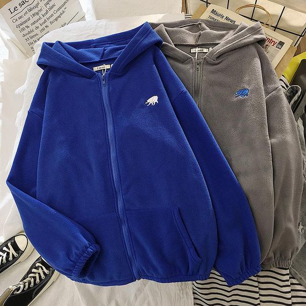women's hoodies & sweatshirts 2021 oversized hoodie kpop zip up hooded outwear animal embroidery printing loose plush zipper winter clo, Black
women's hoodies & sweatshirts 2021 oversized hoodie kpop zip up hooded outwear animal embroidery printing loose plush zipper winter clo, Black