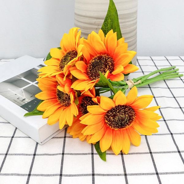 decorative flowers & wreaths 10pcs artificial sunflowers faux bouquet with stems for arrangement wedding home garden party decoration
decorative flowers & wreaths 10pcs artificial sunflowers faux bouquet with stems for arrangement wedding home garden party decoration