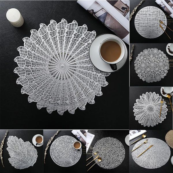 mats & pads 38cm silver color series table for dining waterproof stump sun flower leaf hollow-out placemat plastic home dector
mats & pads 38cm silver color series table for dining waterproof stump sun flower leaf hollow-out placemat plastic home dector