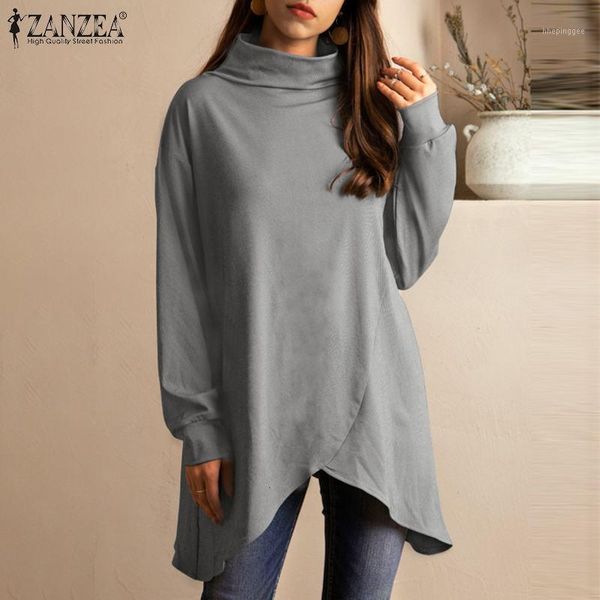 women's & autumn sweatshirts women turtleneck long sleeve hoodies zanzea stylish solid asymmetrical pullover casual loose streetwear1, Black
women's & autumn sweatshirts women turtleneck long sleeve hoodies zanzea stylish solid asymmetrical pullover casual loose streetwear1, Black
