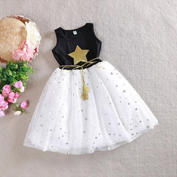 children girls baby gold star girl dress a line princess party kids clothes birthday, Red;yellow
children girls baby gold star girl dress a line princess party kids clothes birthday, Red;yellow