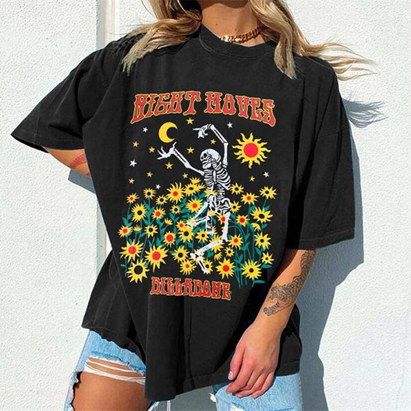 women's t-shirt summer hip hop skull dancing graphic tee harajuku o-neck oversized short sleeve black t shirts women teens girls fashio, White
women's t-shirt summer hip hop skull dancing graphic tee harajuku o-neck oversized short sleeve black t shirts women teens girls fashio, White