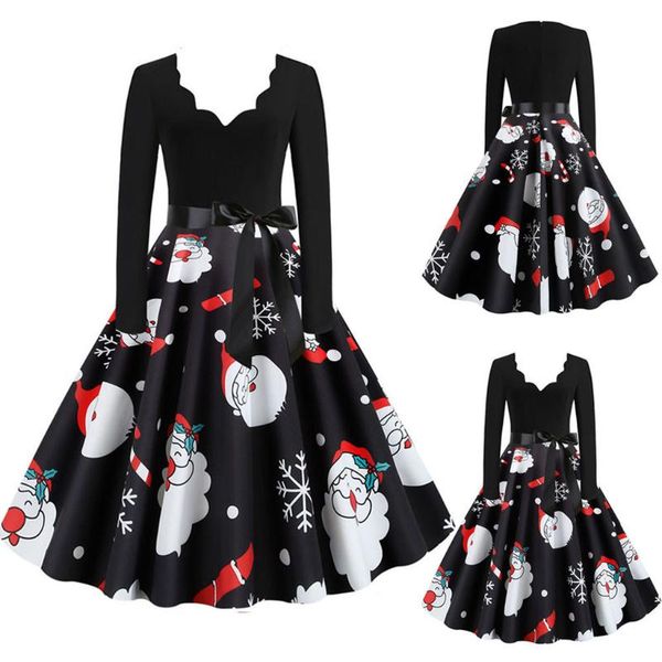 casual dresses christmas dress women vintage long sleeve 1950s housewife evening party prom black robe noel femme mujer, Black;gray
casual dresses christmas dress women vintage long sleeve 1950s housewife evening party prom black robe noel femme mujer, Black;gray