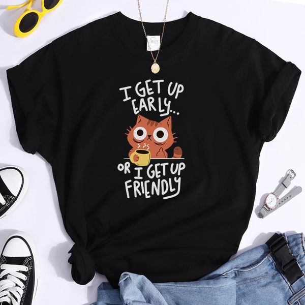 women's t-shirt ccprole2021 i get up are lazy cute cat women t-shirts leisure breathable t shirts retro streetwear summer, White
women's t-shirt ccprole2021 i get up are lazy cute cat women t-shirts leisure breathable t shirts retro streetwear summer, White