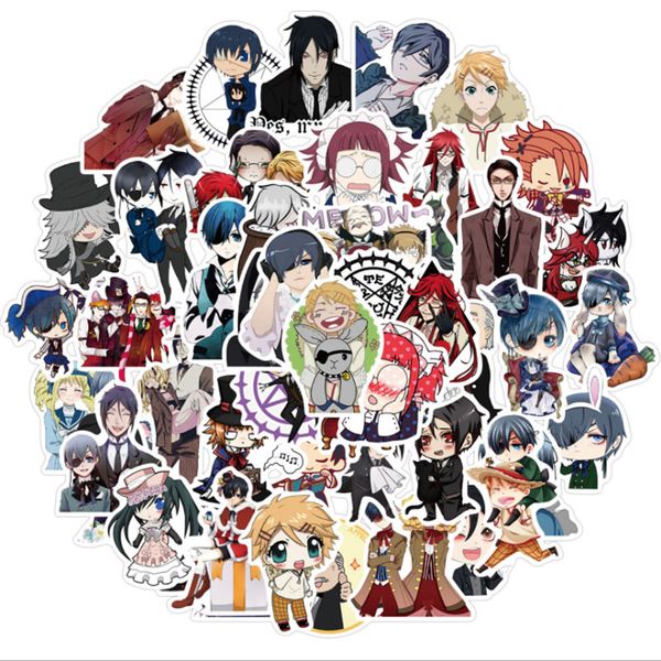 50pcs black butler graffiti waterproof skateboard travel suitcase phone lapluggage stickers cute kids girl toys
50pcs black butler graffiti waterproof skateboard travel suitcase phone lapluggage stickers cute kids girl toys