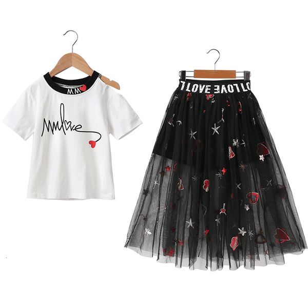 clothing sets cute kids girls casual short sleeve costume set summer letter print t-shirt+embroidery mesh skirts suits 2pcs princess dress c, White
clothing sets cute kids girls casual short sleeve costume set summer letter print t-shirt+embroidery mesh skirts suits 2pcs princess dress c, White